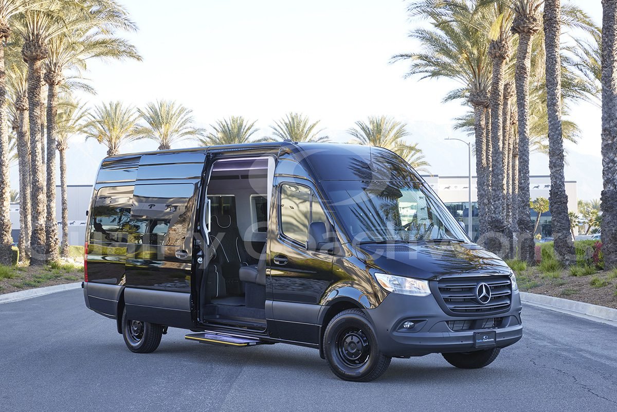 Mercedes Sprinter van hire London chauffeur driven group transfer service
